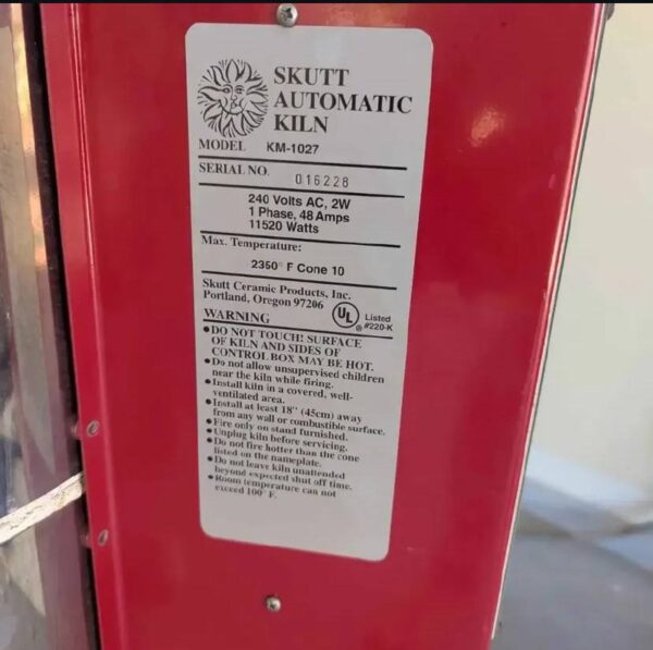 Skutt KM-1027 Kiln (USED 7 MONTHS OLD) - Image 3